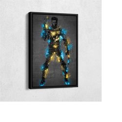 wolverine poster neon splash marvel comics framed canvas wall art print home decor man cave gift