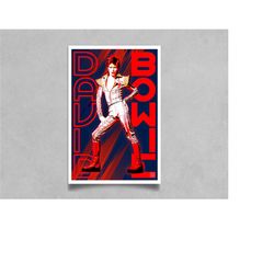 ziggy stardust and the spiders from mars poster - david bowie exclusive tribute poster