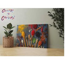 spices and herbs wall art canvas, spices and herbs varieties canvas print decor, kitchen wall decor art, roll or ready t