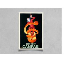 new bitter campari | leonetto cappiello 1921 poster | vintage italian aperitif art print