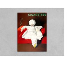 job cigarettes (1912) vintage advertisment poster reprint home decor wall art office decor