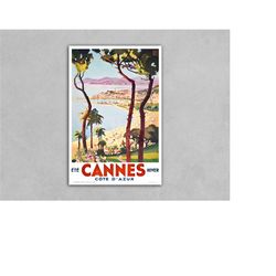 cannes vintage travel poster reprint