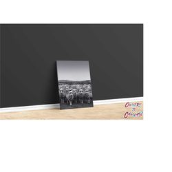 sheep wearing sunglasses print, black and white, vintage photography, funny wall art, cool posters, museum quality photo