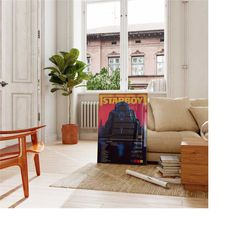 starboy album poster, the weeknd poster, album poster, album cover, the weeknd album, music wall print, hip hop poster,