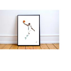 giannis antetokounmpo ii poster print. a4/a3, greek, greek freak giannis, milwaukee bucks, bucks, basketball, nba, art,