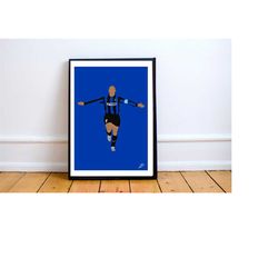 ronaldo inter milan poster print. a4/a3, ronaldo, ronaldinho, football, brazil, barcelona, madrid, r9, soccer art, pop a