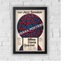 miles davis jazz session concert print vintage advert vintage style magazine retro print- home deco poster a3