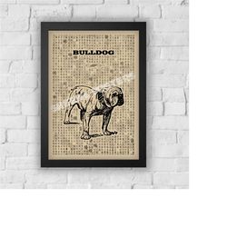 bulldog dog japan print vintage advert vintage style magazine retro print- home deco poster a3