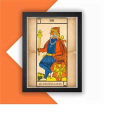 the emperor print vintage advert vintage style magazine retro print- home deco poster a3 tarot tarot card major arcana