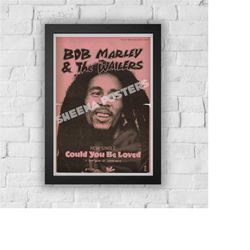 bob marley concert print vintage advert vintage style magazine retro print- home deco poster a3