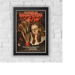 halloween spanish print vintage advert vintage style magazine retro print- home deco poster a3 john carpenter slasher fi