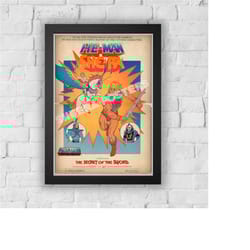 she-ra he-man print vintage advert vintage style magazine retro print- home deco poster a3