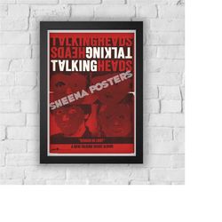talking heads concert print vintage advert vintage style magazine retro print- home deco poster a3