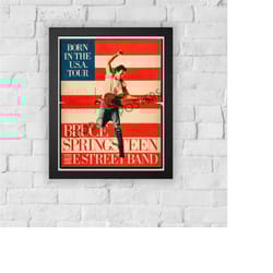 bruce springsteen concert print vintage advert vintage style magazine retro print- home deco poster 11x14 inch