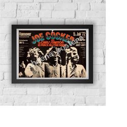 joe cocker concert print vintage advert vintage style magazine retro print- home deco poster a3 the velvet underground