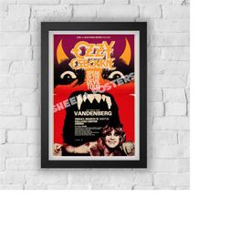 ozzy osbourne concert print vintage advert vintage style magazine retro print- home deco poster a3