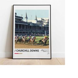 churchill downs poster, kentucky derby poster, horse racing decor, office wall art, kentucky derby decor, horse racing g