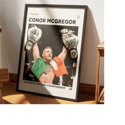 conor mcgregor poster, mma poster, minimalist poster, bedroom wall art, conor mcgregor ufc wall art