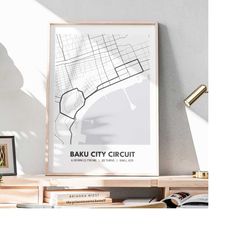 formula 1 baku city circuit poster, f1 azerbaijan circuit poster, formula 1 grand prix poster, formula 1 wall art, formu