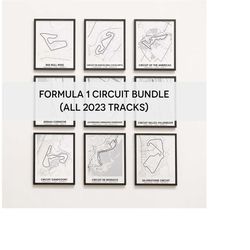 formula 1 grand prix poster bundle, formula 1 circuit poster bundle, formula 1 wall art, formula 1 decor, 23 formula 1 t