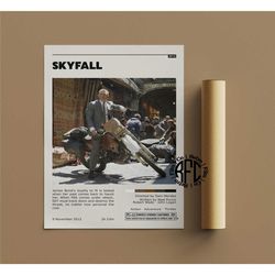 skyfall retro vintage poster | minimalist movie poster