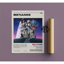 beetlejuice retro vintage poster | minimalist movie poster