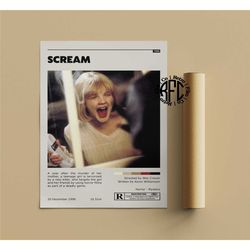scream retro vintage poster | minimalist movie poster