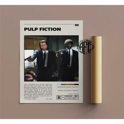 pulp fiction retro vintage poster | minimalist movie