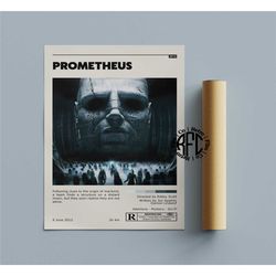 prometheus retro vintage poster | minimalist movie poster