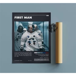 first man retro vintage poster | minimalist movie