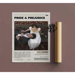 pride and prejudice retro vintage poster | minimalist