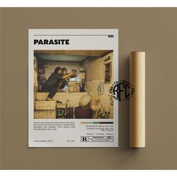 parasite retro vintage poster | minimalist movie poster