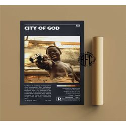 city of god retro vintage poster | minimalist