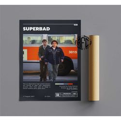 superbad retro vintage poster | minimalist movie poster