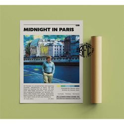 midnight in paris retro vintage poster | minimalist