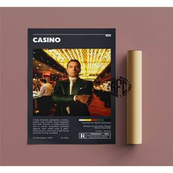 casino retro vintage poster | minimalist movie poster