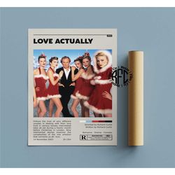 love actually retro vintage poster | minimalist movie