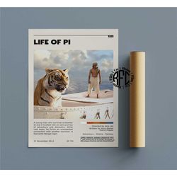 life of pi retro vintage poster | minimalist