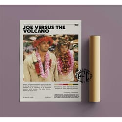 joe versus the volcano retro vintage poster |