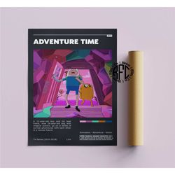 adventure time retro vintage poster | minimalist movie