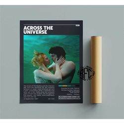 across the universe retro vintage poster | minimalist