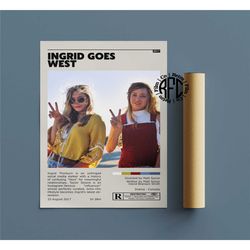 ingrid goes west retro vintage poster | minimalist