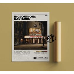 inglourious basterds retro vintage poster | minimalist movie