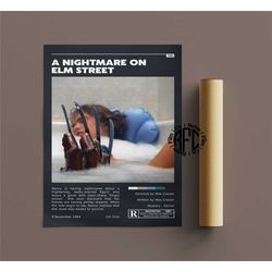a nightmare on elm street retro vintage poster