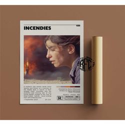 incendies retro vintage poster | minimalist movie poster