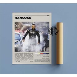 hancock retro vintage poster | minimalist movie poster