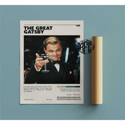 the great gatsby retro vintage poster | minimalist