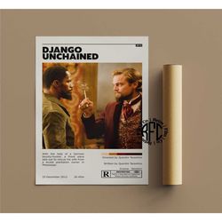 django unchained retro vintage poster | minimalist movie