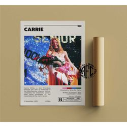 carrie retro vintage poster | minimalist movie poster