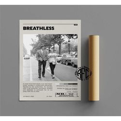 breathless retro vintage poster | minimalist movie poster
